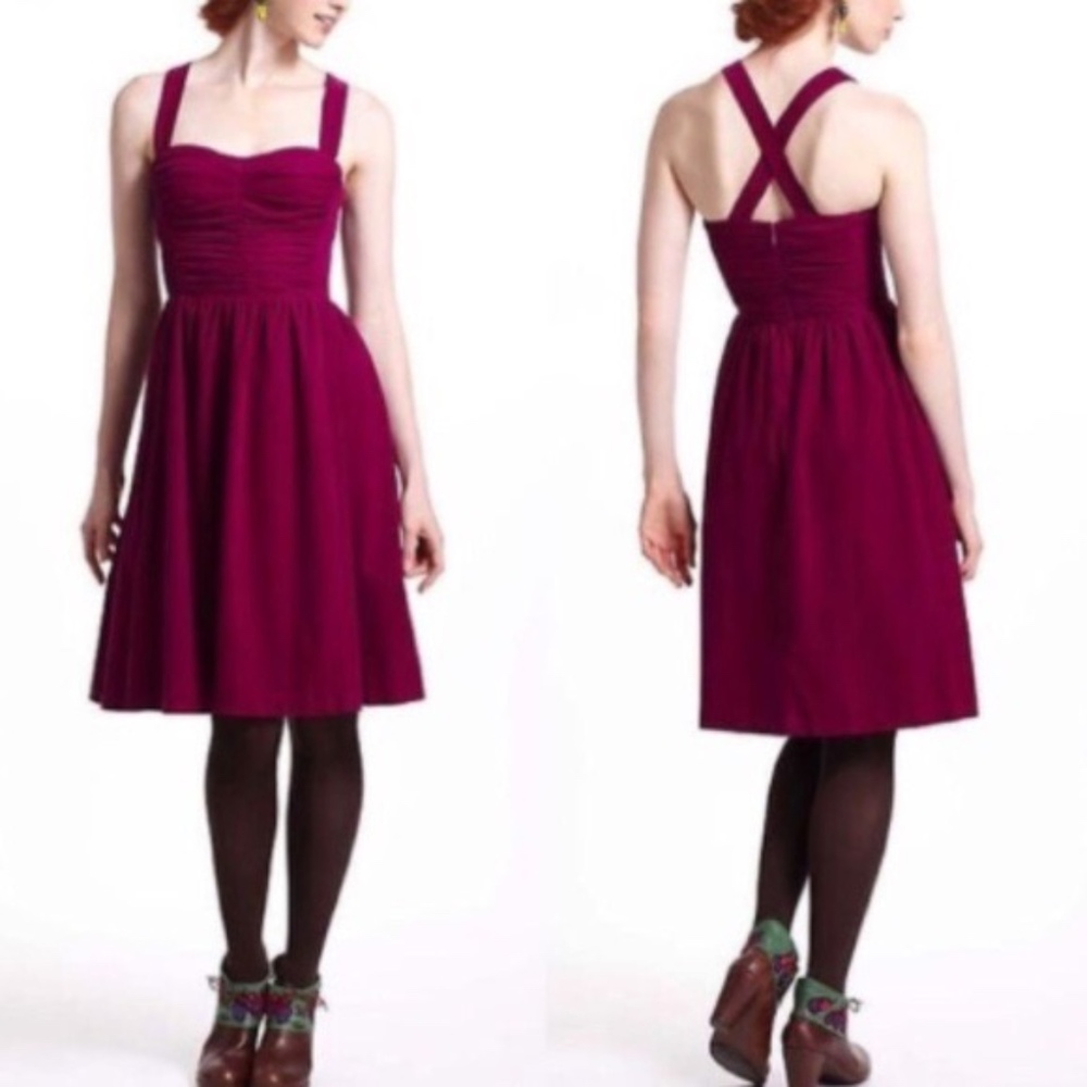 Anthropologie HD in Paris Magenta Paca Dress 2